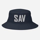 SAV Airport Code Savannah Georgia Hilton Head Island South Carolina Embroidered Hat Bucket Hat