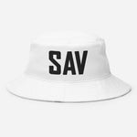 SAV Airport Code Savannah Georgia Hilton Head Island South Carolina Embroidered Hat Bucket Hat