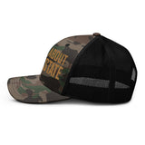 Ask Me About Real Estate Camouflage Trucker Hat | Old Gold Thread