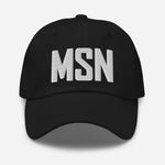 MSN Airport Code Embroidered Dad Hat Madison Wisconsin