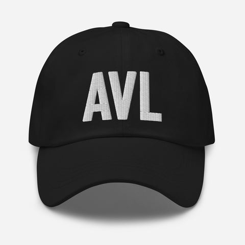 AVL Airport Code Embroidered Dad Hat Asheville North Carolina