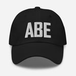 ABE Airport Code Embroidered Dad Hat Allentown Pennsylvania