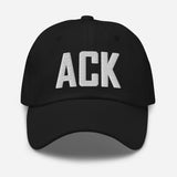 ACK Airport Code Embroidered Dad Hat Nantucket Massachusetts