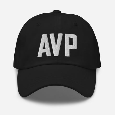 AVP Airport Code Embroidered Dad Hat Avoca Pennsylvania