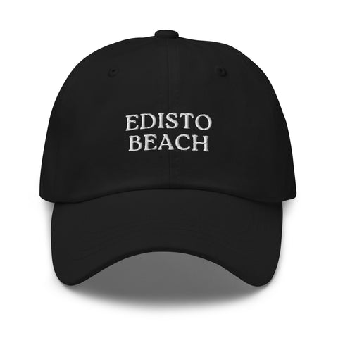 Edisto Beach, SC South Carolina Embroidered Dad Hat - White Thread