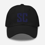 SC South Carolina Embroidered Dad Hat | Navy Thread | State Initials