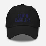 South Carolina Embroidered Dad Hat | Navy Thread | State Initials