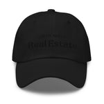 Ask Me About Real Estate Embroidered Dad Hat | Black Thread