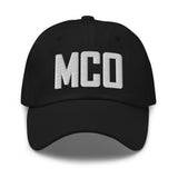 MCO Airport Code Embroidered Dad Hat | White Thread