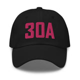 30A Rosemary Beach Florida Embroidered Dad Hat | Flamingo Pink Thread