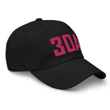 30A Rosemary Beach Florida Embroidered Dad Hat | Flamingo Pink Thread