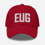 EUG Airport Code Embroidered Dad Hat Eugene Oregon