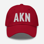 AKN Airport Code Embroidered Dad Hat King Salmon Alaska