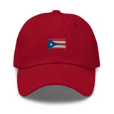 Puerto Rico Flag Embroidered Dad Hat