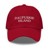 Daufuskie Island, SC South Carolina Embroidered Dad Hat - White Thread