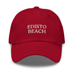 Edisto Beach, SC South Carolina Embroidered Dad Hat - White Thread