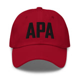 APA Airport Code Embroidered Dad Hat | Black Thread