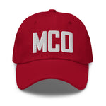 MCO Airport Code Embroidered Dad Hat | White Thread