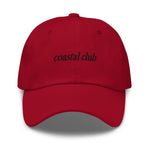 coastal club Embroidered Dad Hat | Black Thread