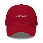 east coast Embroidered Dad Hat | White Thread