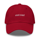 east coast Embroidered Dad Hat | White Thread