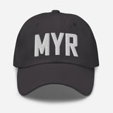 MYR Airport Code Embroidered Dad Hat Myrtle Beach South Carolina