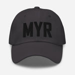 MYR Airport Code Embroidered Dad Hat Myrtle Beach South Carolina