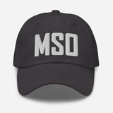 MSO Airport Code Embroidered Dad Hat Missoula Montana