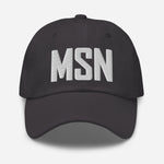 MSN Airport Code Embroidered Dad Hat Madison Wisconsin