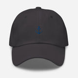 Boat Anchor Embroidered Dad Hat | Royal Blue Thread