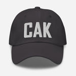 CAK Airport Code Embroidered Dad Hat Akron Ohio