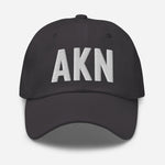 AKN Airport Code Embroidered Dad Hat King Salmon Alaska