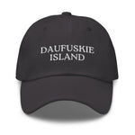 Daufuskie Island, SC South Carolina Embroidered Dad Hat - White Thread