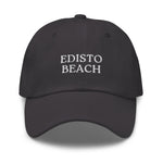 Edisto Beach, SC South Carolina Embroidered Dad Hat - White Thread