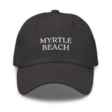 Myrtle Beach, SC South Carolina Embroidered Dad Hat - White Thread