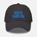 North Carolina Embroidered Dad Hat | Aqua Thread | State Initials