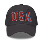 USA Embroidered Dad Hat America Red White And Blue Adjustable