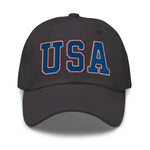 USA Embroidered Dad Hat America Red White And Blue Adjustable