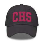 CHS Airport Code Embroidered Dad Hat South Carolina Charleston SC College Varsity Letter | Flamingo Pink Thread