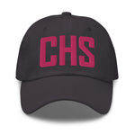 CHS Airport Code Embroidered Dad Hat South Carolina Charleston SC | Flamingo Pink Thread