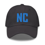 NC North Carolina Embroidered Dad Hat | Aqua Thread | State Initials