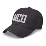 MCO Airport Code Embroidered Dad Hat | White Thread