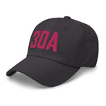 30A Rosemary Beach Florida Embroidered Dad Hat | Flamingo Pink Thread