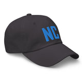 NC North Carolina Embroidered Dad Hat | Aqua Thread | State Initials