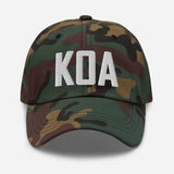 KOA Airport Code Embroidered Dad Hat Kailua Kona Hawaii