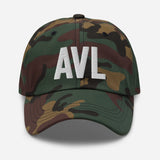 AVL Airport Code Embroidered Dad Hat Asheville North Carolina