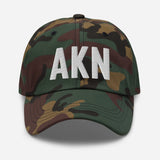 AKN Airport Code Embroidered Dad Hat King Salmon Alaska