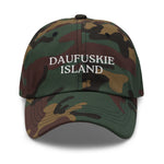 Daufuskie Island, SC South Carolina Embroidered Dad Hat - White Thread