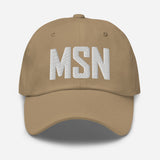 MSN Airport Code Embroidered Dad Hat Madison Wisconsin