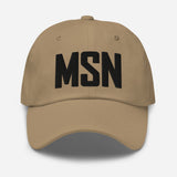 MSN Airport Code Embroidered Dad Hat Madison Wisconsin